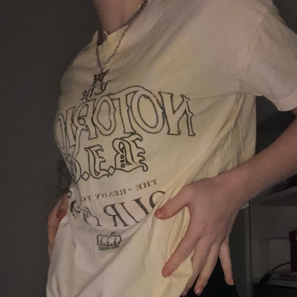 Brand: the notorious B.I.G / oversized tee / skater vibes /pink and yellow tones - Picture 3 of 3